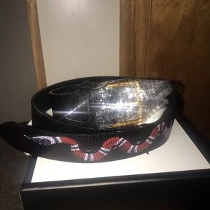 Gucci king snake black belt